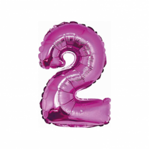 Balon foliowy "Cyfra 2", różowa, 35 cm